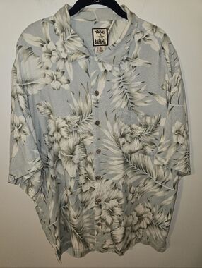 Tommy Bahama Silk Hawaiian Shirt XL Y2K Tropical Floral Camp Resort